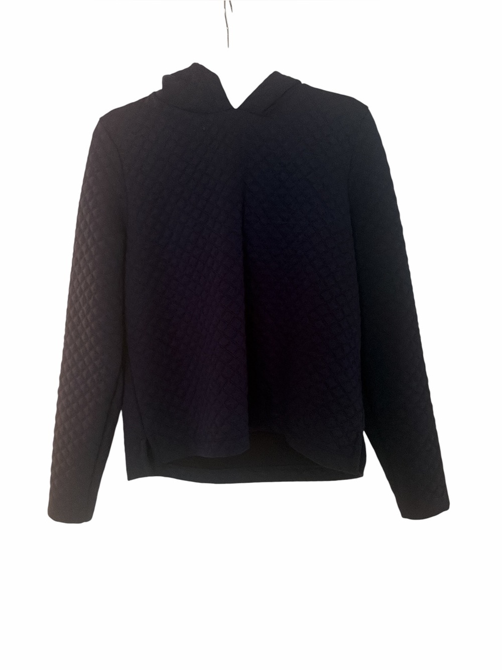 J.Crew Factory Quilted Hoodie Sweatshirt Navy Blue Medium